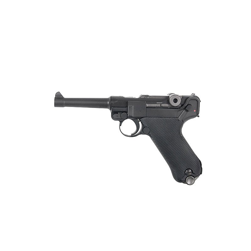 PISTOLET 6MM GAZ P08 4" NOIR