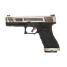 PISTOLET 6MM GAZ T4 SV SLIDE GD BARREL SILVER FRAME