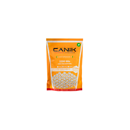 Billes CANIK BIO 0,23 g Blanche Sachet 3200BBs