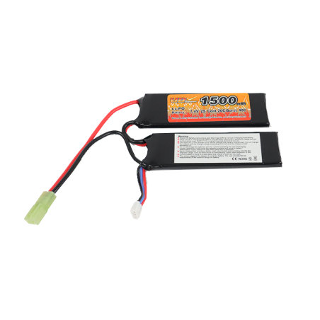 BATTERIE LI-PO 7.4V 1500MAH 2 STICKS (GARDEMAIN)