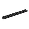 Rail aluminum Picatinny 13 slots Noir 14 cm