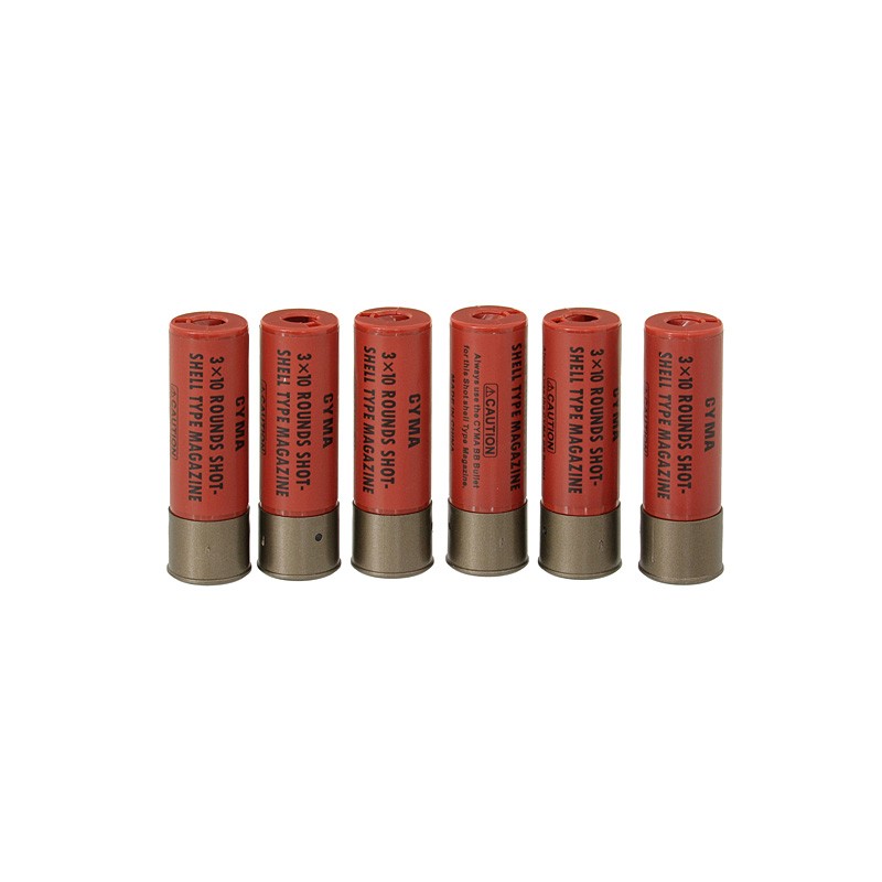 CARTOUCHES FUSIL A POMPE 15BBS 6PCS ROUGE