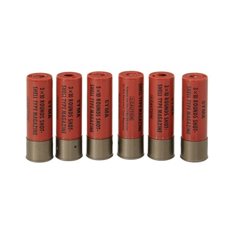 CARTOUCHES FUSIL A POMPE 15BBS 6PCS ROUGE